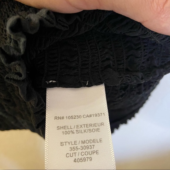 Joie black silk smocked mini dress, xs - Picture 9 of 9